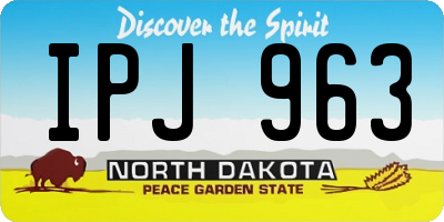 ND license plate IPJ963