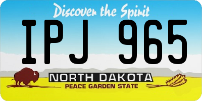 ND license plate IPJ965