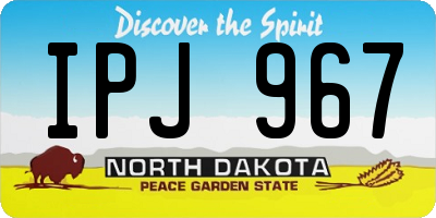 ND license plate IPJ967