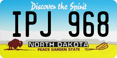 ND license plate IPJ968