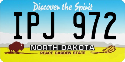 ND license plate IPJ972