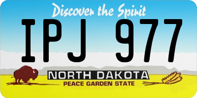 ND license plate IPJ977