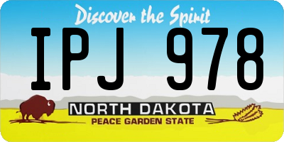 ND license plate IPJ978