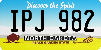 ND license plate IPJ982
