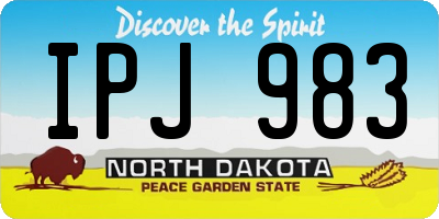 ND license plate IPJ983