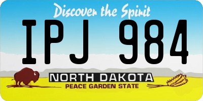 ND license plate IPJ984