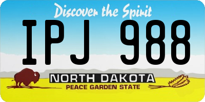 ND license plate IPJ988