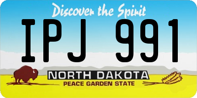 ND license plate IPJ991