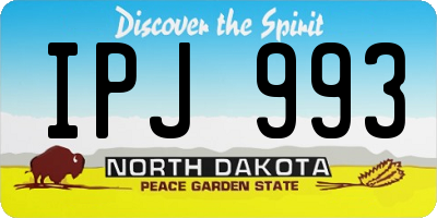 ND license plate IPJ993