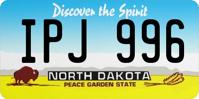 ND license plate IPJ996