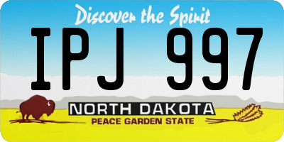 ND license plate IPJ997