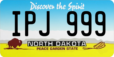 ND license plate IPJ999