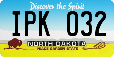 ND license plate IPK032