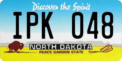 ND license plate IPK048