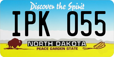 ND license plate IPK055