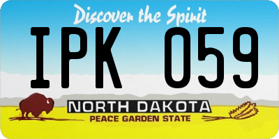 ND license plate IPK059