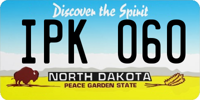 ND license plate IPK060
