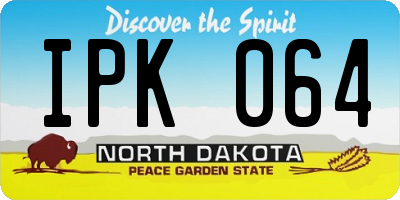 ND license plate IPK064