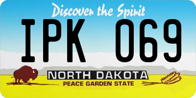 ND license plate IPK069