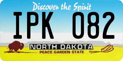 ND license plate IPK082