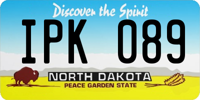 ND license plate IPK089