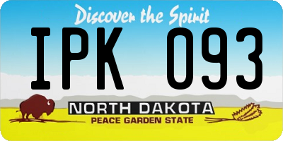 ND license plate IPK093