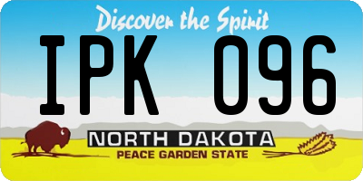 ND license plate IPK096