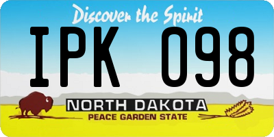 ND license plate IPK098