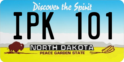 ND license plate IPK101