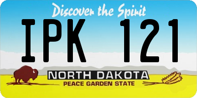 ND license plate IPK121