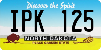 ND license plate IPK125