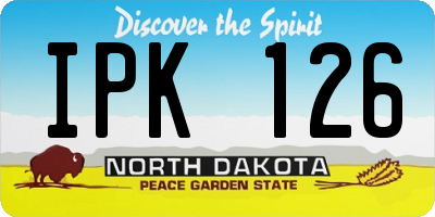 ND license plate IPK126