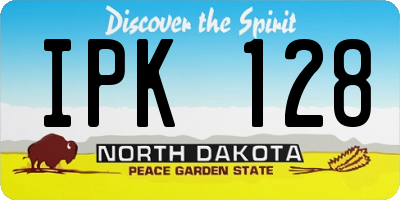 ND license plate IPK128