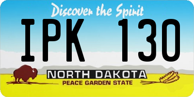 ND license plate IPK130