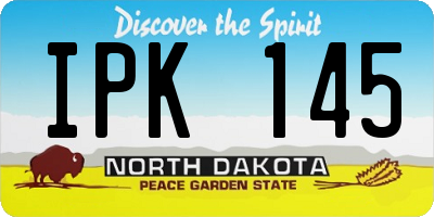 ND license plate IPK145