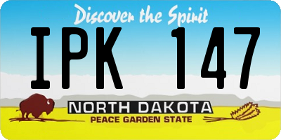 ND license plate IPK147