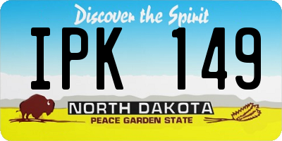 ND license plate IPK149