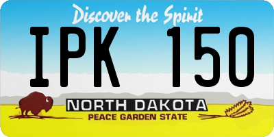 ND license plate IPK150