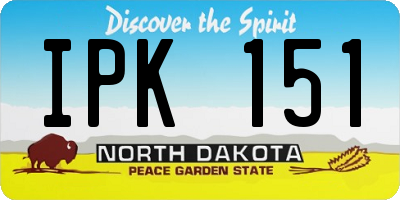 ND license plate IPK151
