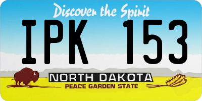 ND license plate IPK153