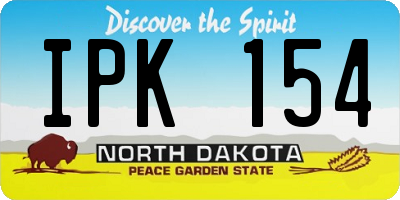 ND license plate IPK154