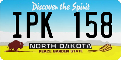 ND license plate IPK158