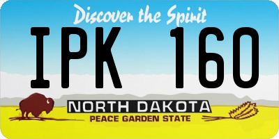 ND license plate IPK160