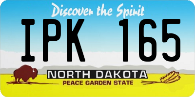 ND license plate IPK165