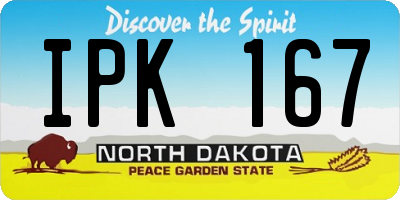 ND license plate IPK167