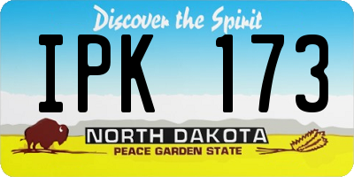 ND license plate IPK173