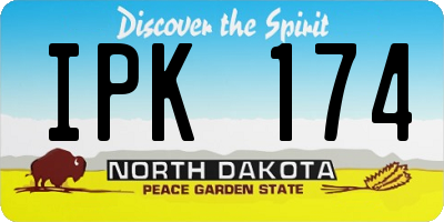 ND license plate IPK174