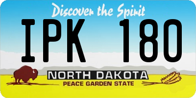 ND license plate IPK180