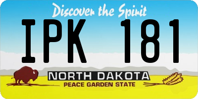 ND license plate IPK181