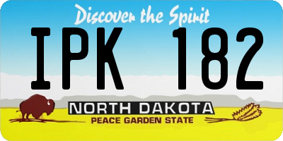 ND license plate IPK182